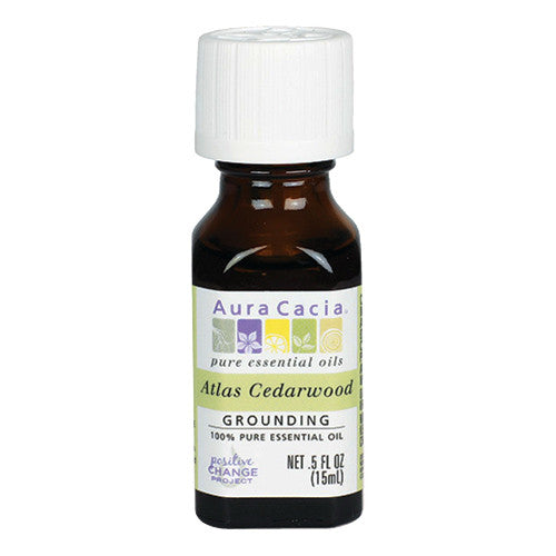 Aura Cacia Atlas Cedarwood Grounding Essential Oil, 0.5 Oz